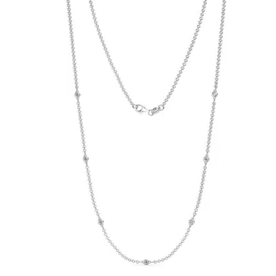 Pre-owned Trijewels 7 Stone Ags Certified Diamond Womens Station Necklace 1/5 Ctw 14k Gold Jp:45234 In G - H