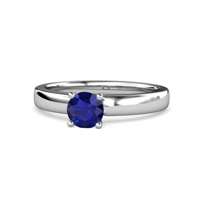 Pre-owned Trijewels Blue Sapphire Solitaire Engagement Ring 0.95 Ct In 14k Gold Jp:78235