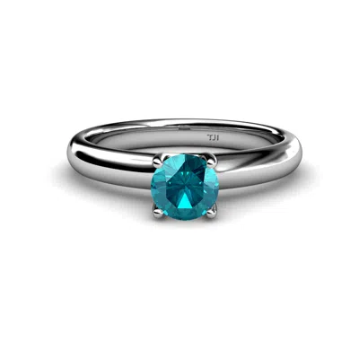 Pre-owned Trijewels London Blue Topaz Solitaire Engagement Ring 1.05 Ct In 14k Gold Jp:78121
