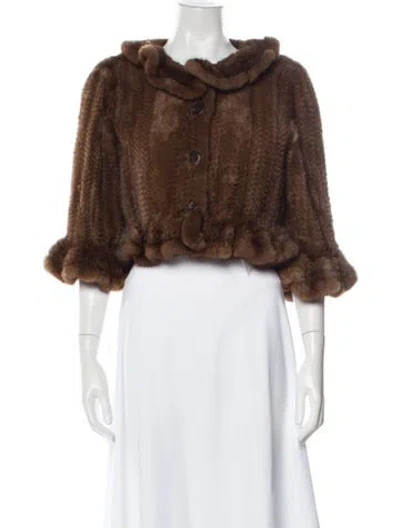 Pre-owned Trilogy Fur Fur Jacket In Brown