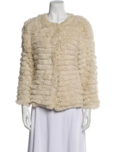 Pre-owned Trilogy Fur Fur Jacket In Neutral