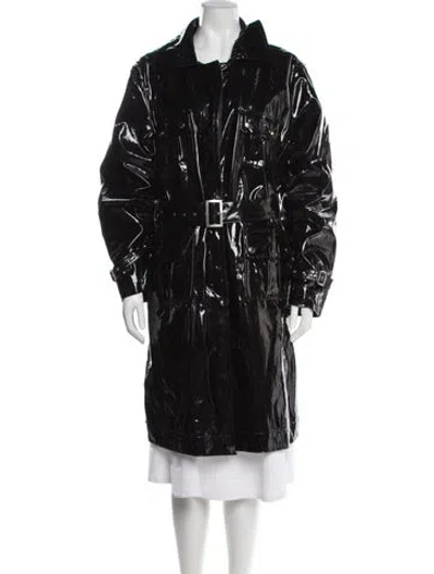 Pre-owned Trilogy Pvc Parka In Black