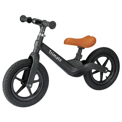 Trimate Toddler Balance Bike, Green - No Pedal Sport Bike For 3-5 Year Olds, 12" Inflated Tire, Perfect Gift In Black