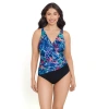 Trimshaper Addison Surplice One-piece Swimsuit In Multi