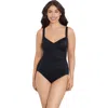 Trimshaper Averi One-piece Control Swimsuit In Black
