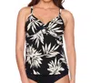 Trimshaper Cara Embellished Tankini Top In Photo Op In Multi