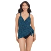 Trimshaper Diana Surplice Swimdress In Multi