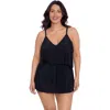 Trimshaper Emilia Asymmetrical Tiered Swimdress