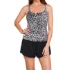 Trimshaper Farrah Swim Romper In Simba In Multi