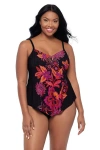 Trimshaper Hank Handkerchief Tankini Swimsuit Top In Black
