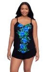Trimshaper Hank Handkerchief Tankini Swimsuit Top In Black