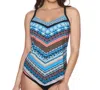 Trimshaper Hank Tankini Top In Blue In Blue