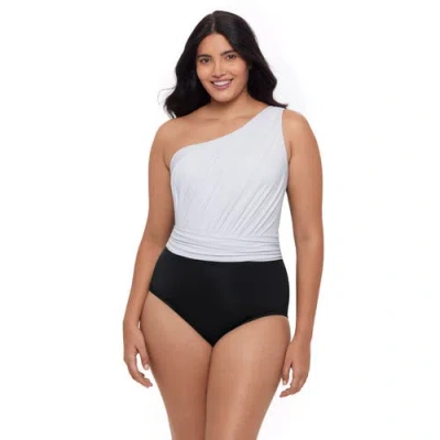Trimshaper Heather One Shoulder One-piece Swimsuit