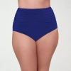 Trimshaper Plus Full Coverage Brief Bikini Swimsuit Bottom In Blue