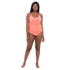 Trimshaper Rachel 5 Tier Ruffle Tankini Swimsuit Top In Orange