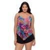 Trimshaper Ronnie 2 Tier Ruffle Tankini Swimsuit Top