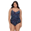 Trimshaper Ronnie 2 Tier Ruffle Tankini Swimsuit Top In Nude