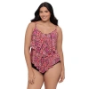 Trimshaper Ronnie 2 Tier Ruffle Tankini Swimsuit Top