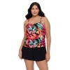 Trimshaper Roxy Swim Romper In Green