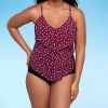 Trimshaper Rachel 5 Tier Ruffle Tankini Swimsuit Top In Red