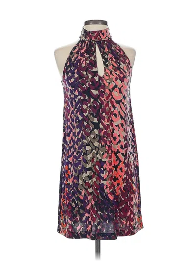 Pre-owned Trina Trina Turk Cocktail Dress In Purple