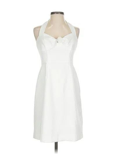 Pre-owned Trina Trina Turk Cocktail Dress In White