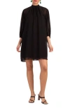 Trina Trina Turk Rhyme Chiffon Shift Dress In Black