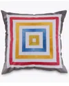 Trina Turk Satin Stitch Embroidered Square Throw Pillow