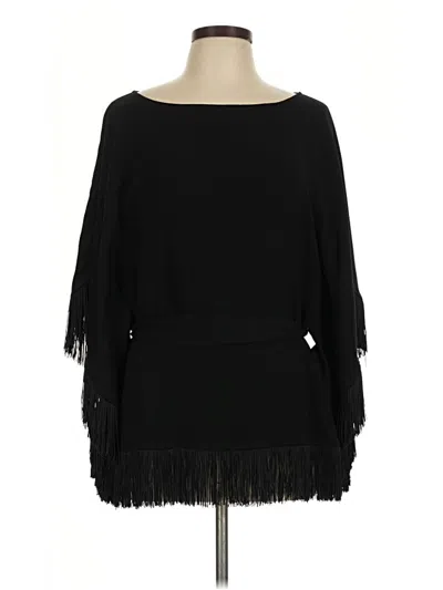 Pre-owned Trina Turk 3/4 Sleeve Blouse In Black