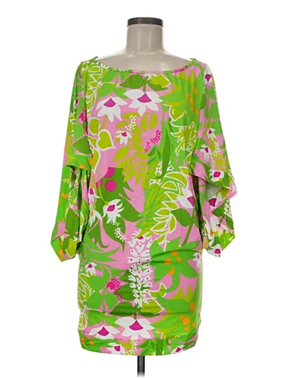 Pre-owned Trina Turk 3/4 Sleeve Blouse In Green