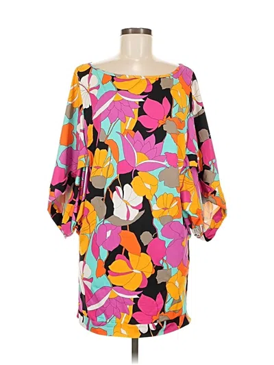 Pre-owned Trina Turk 3/4 Sleeve Blouse In Orange