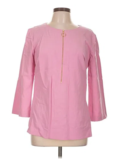 Pre-owned Trina Turk 3/4 Sleeve Blouse In Pink