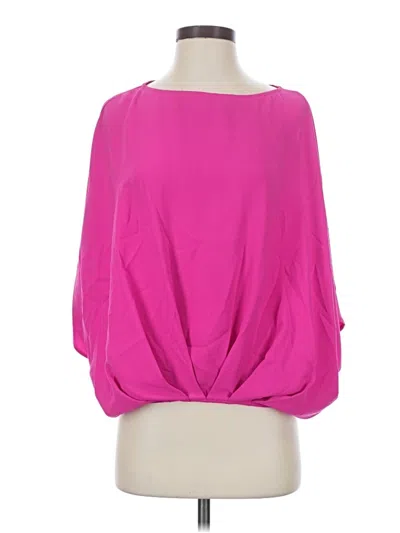 Pre-owned Trina Turk 3/4 Sleeve Blouse In Pink