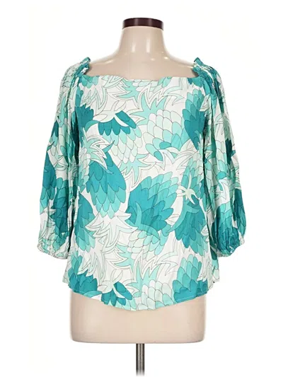 Trina Turk 3/4 Sleeve Blouse In Blue
