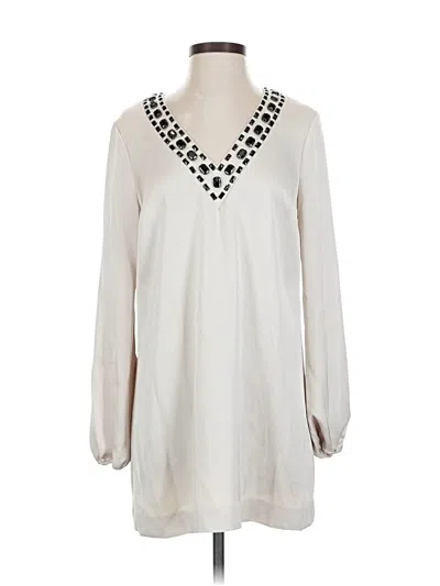 Pre-owned Trina Turk 3/4 Sleeve Blouse In White