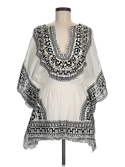 Pre-owned Trina Turk 3/4 Sleeve Blouse In White