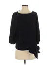 Trina Turk 3/4 Sleeve Top Black Boatneck Tops In Black