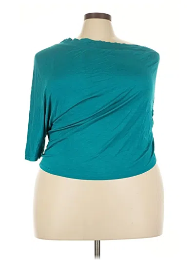Trina Turk 3/4 Sleeve T-shirt In Teal