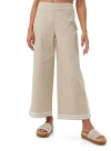Trina Turk Abbey Linen Ankle Pant In Biarritz Beige