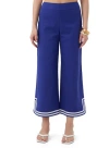 Trina Turk Abbey Linen Ankle Pant In Cobalt Cove