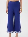 Trina Turk Abbey Wide Leg Crop Pants In Cobalt In Blue