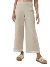 Trina Turk Abbey Wide-leg Pant In Biarritz Beige In White