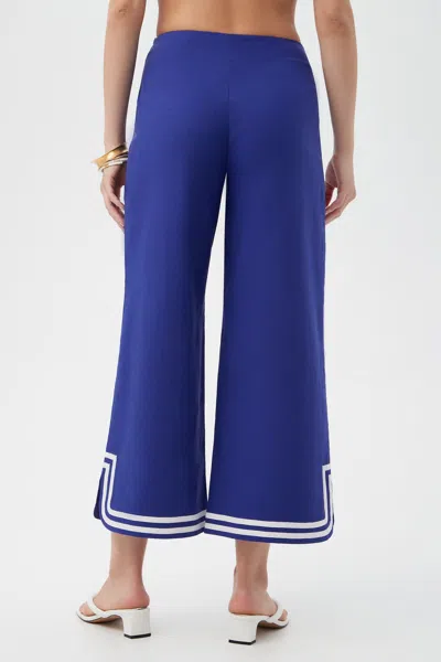 Trina Turk Abbey Wide-leg Crop Pant In Multi