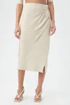 Trina Turk Abiba Gathered Faux-wrap Midi Skirt In Multi