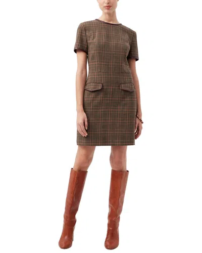 Trina Turk Adisa Plaid Faux Leather Trim Mini Dress In Multi