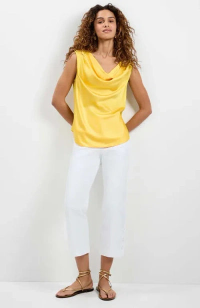 Trina Turk Alessi Cowl Neck Top In Yellow