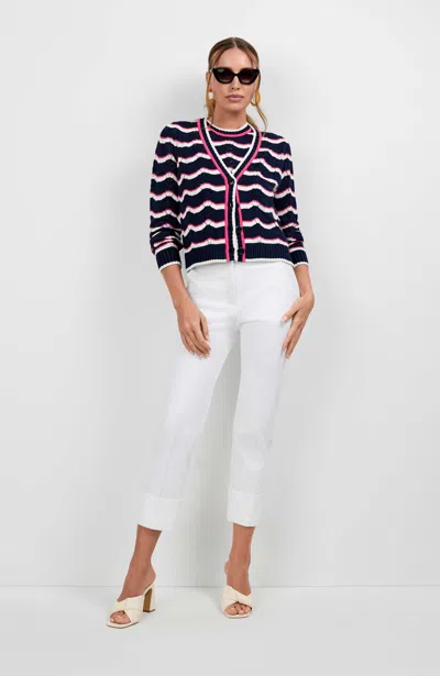 Trina Turk Alessia Cardigan In Blue