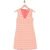 Trina Turk Alyssa Patterned Short Dress With Pockets In Slushie/whitewash