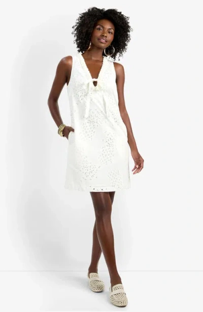 Trina Turk Amala Cotton Eyelet Dress In White