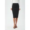Trina Turk Amana Ponte Pencil Skirt In Black